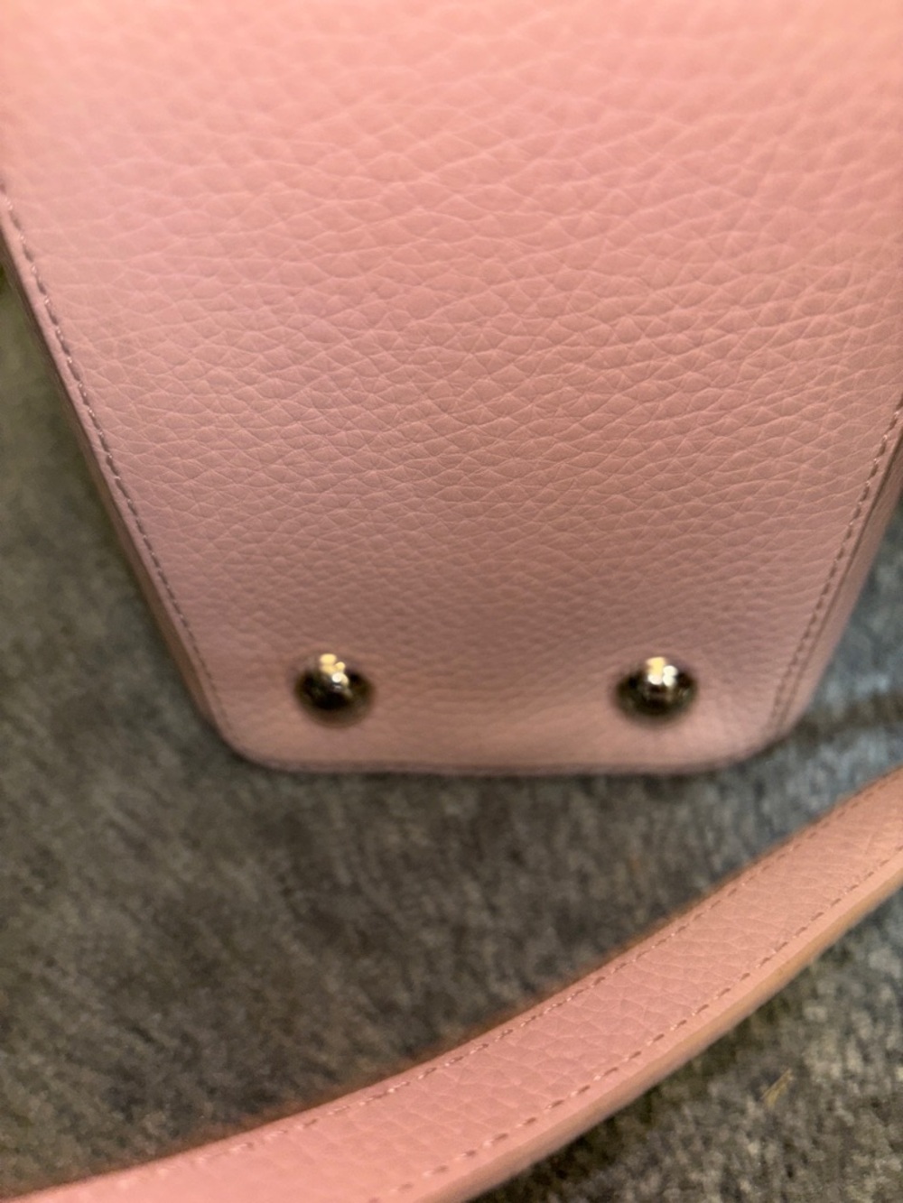 Louis Vuitton Pink Pebbled Leather Top-Handle Satchel with Stud Accents - Picture 8 of 13